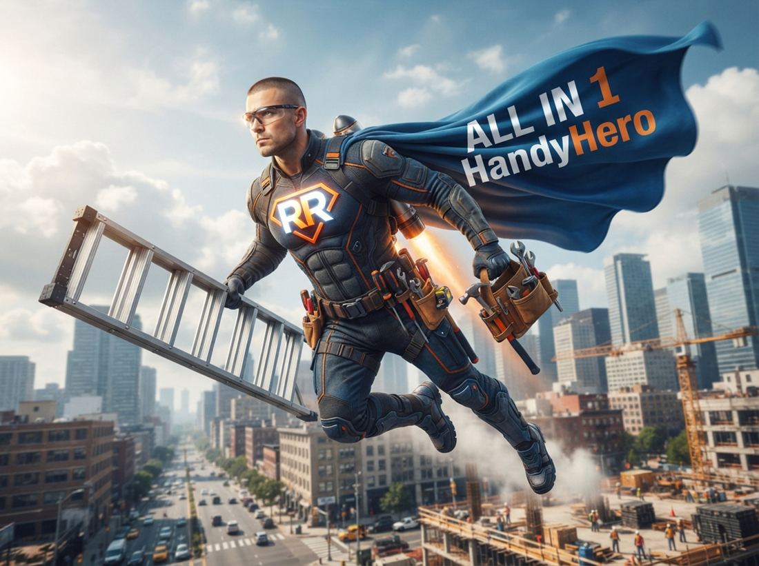 The HandyHero flying to the next job